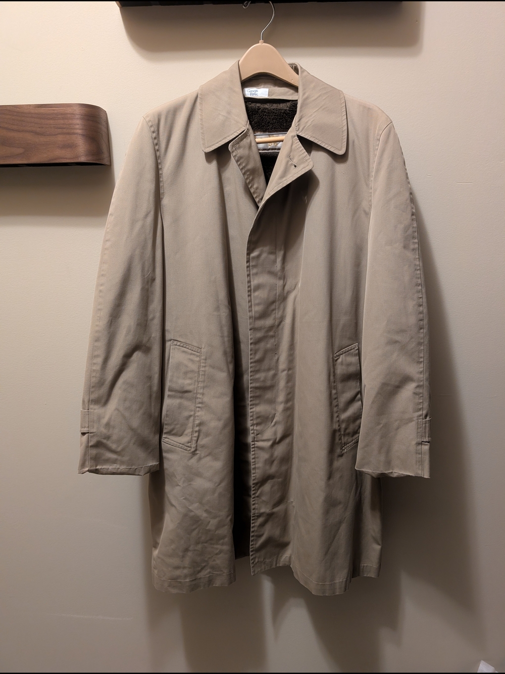 Men's Vintage Gleneagles Classic Beige Trench Coat
